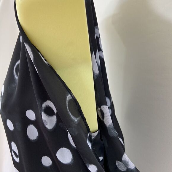 Vince Dress Abstract Print Silk Slouch Open Shoulders Excellent  Nwot~Sz… - Picture 7 of 10